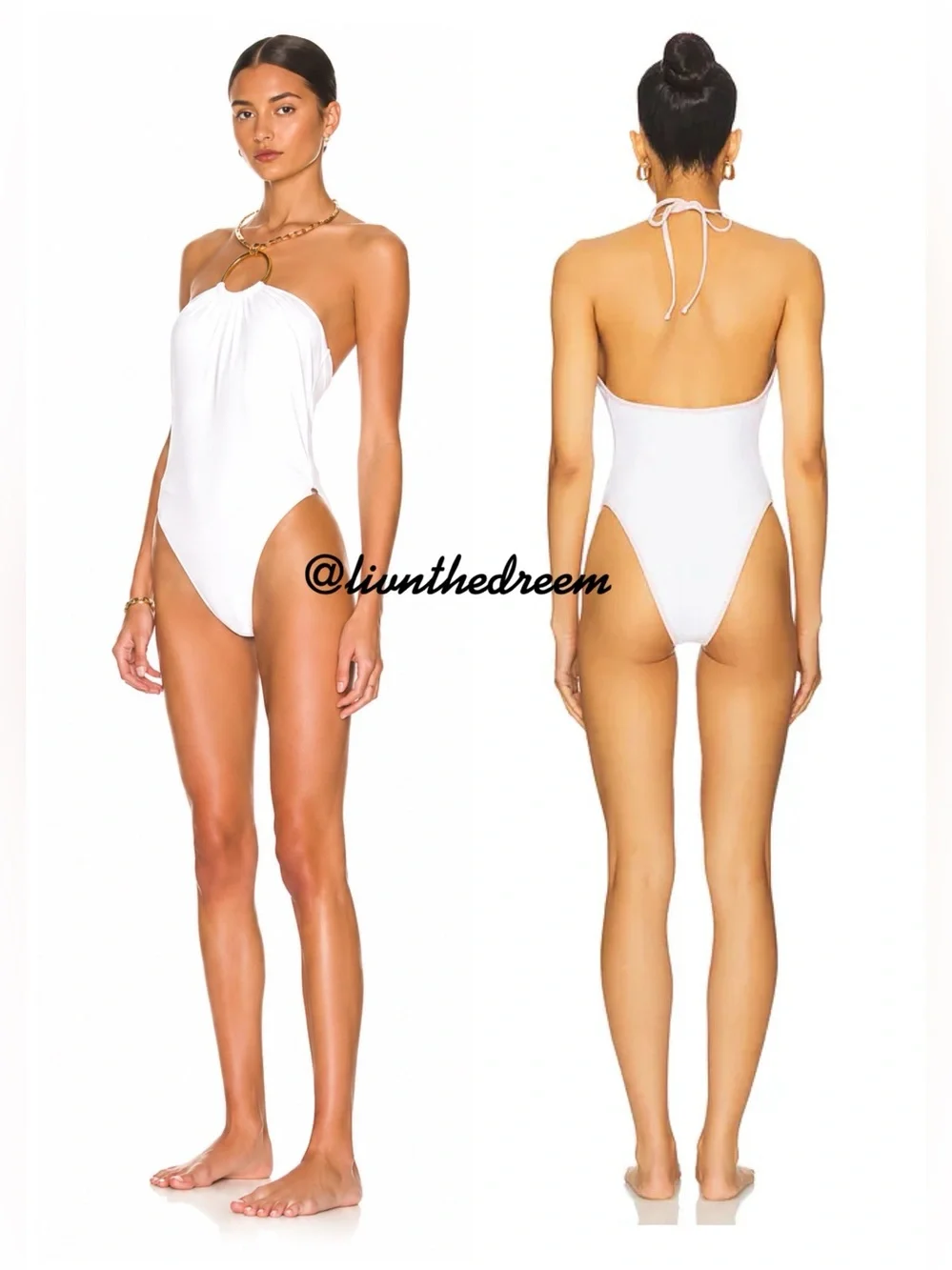 Beach Bunny Jill Collar One Piece swimsuit SZ L